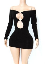 Double rhinestone ring mini