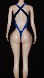 X-back velvet monokini