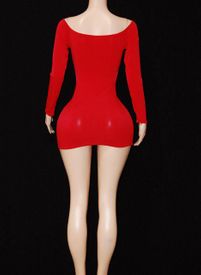 Long sleeve mini w/rhinestone heart