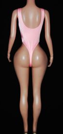 Slanted cut monokini w/stones