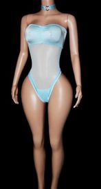 Mesh/lycra monokini