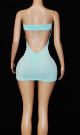 Big rhinestone ring draped mini 