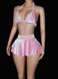 Velvet flared sk set