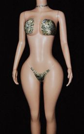 3 pc clear  thong set