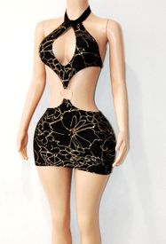 Gold ring mini w/ties