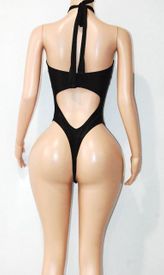 High neck ring monokini