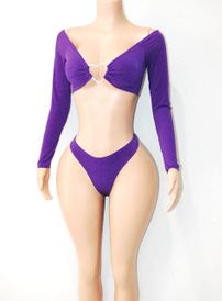 Rhinestone heart thong set 