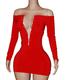 Lace up long sleeve mini 