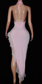 Ruffle gown w/buckles (6colors)