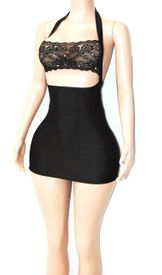 High wasit mini w/lace 