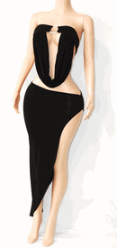 Draped band long sk set 