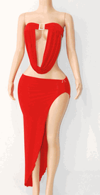 Draped long sk set (3colors)