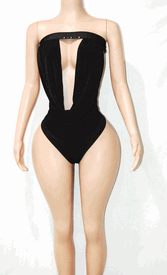Draped band monokini
