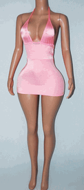 High waist halter mini 