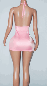 High waist halter mini 