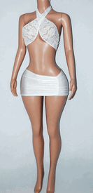 Lace scarf sk set 
