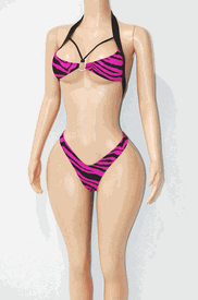 Zebra thong set
