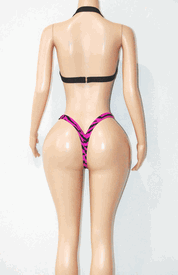 Zebra thong set