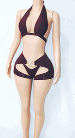 pc chap set w/rhinestone buckle 