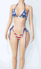 Hologram bikini set w/ties
