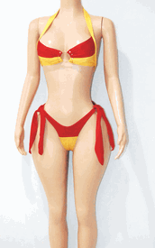 Red/yellow flag thong set 