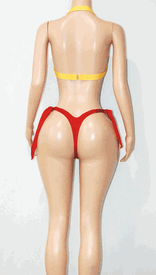 Red/yellow flag thong set 