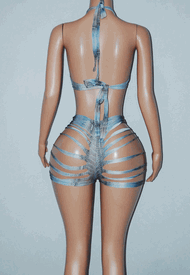 Slahed short et w/ring