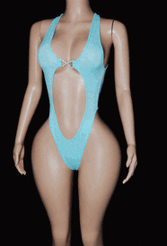 Rhinestone bow monokini x-back