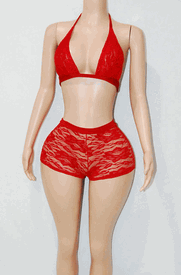 Lace short set 