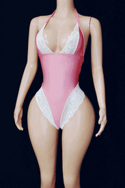 New lace trim monokini 