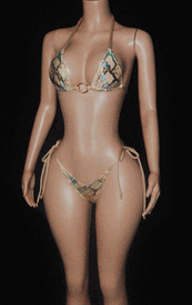 Hologram thong set w/ties