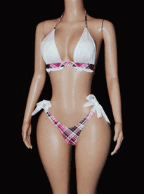 School girl thong set 