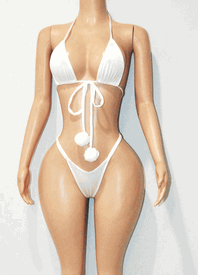 Pompoms bikini set 