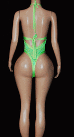 Lace monokini w/buckles