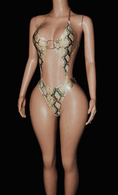 Hologram monokini w/ties