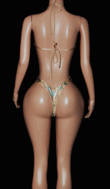 Hologram monokini w/ties