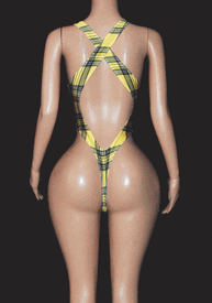 Plaid monokini /ties