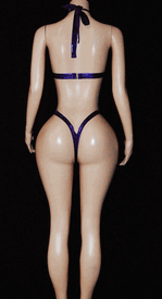 Lace/hologram thong set 