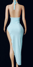 Soft lycra gown w/buckles