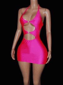 Double rhinestone mini w/ties