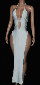 Tony high slit gown