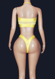 Lace banding thong set 