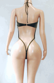 Velvet slingshot monokini w/stones