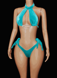 Scarf velvet thong set 