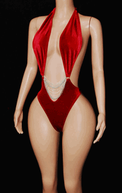 Velvet chain monokini 