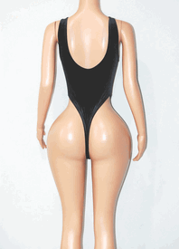 Velvet double rhinestone monokini 