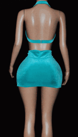 Velvet/lace sk set 