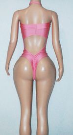 Clear illusion mesh romper 