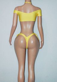 Scarf thong set w/chocker 