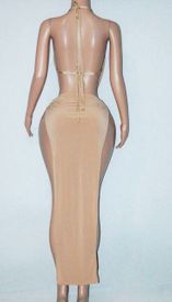 Bing dangle rhinestone gown